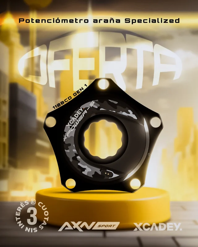 🔥🔥 OFERTA 50% OFF 🔥🔥

Potenciómetro Xcadey araña Specialized 110BCD GEN 1: medí tu potencia y entrená con datos reales.
Ideal para afinar series, pacing en ruta o XC y ver tu progreso en cada salida.

⚡ Araña 110BCD GEN 1
⚖️ 101 g: liviano y limpio
🎯 Precisión +/-1,5%
🔋 Hasta 150 h de batería Li-ion
📡 ANT y Bluetooth 4.0
💧 IP6X y calibración cero automática
🔧 Compatible: palancas Cannondale direct mount

Envíos gratis en compras superiores a $49.999. 3 cuotas sin interés. ¿Lo sumás a tu bici?

#AXNSPORT #Ciclismo #Xcadey #Potenciometro #Entrenamiento #Ruta #MTB #Gravel #CyclingPower