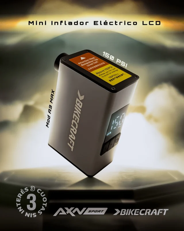 🌬️Compacto y potente, infla rápidamente neumáticos de bici, moto o auto.3 Mini 100 PSI
Compacto y potente, infla rápido neumáticos bici, moto o auto.
Pantalla LCD con ajuste preciso.
Batería recargable, diseño ligero y portátil.Envío gratis desde $49.999
3 cuotas sin interés con Visa/Mastercard
Hasta 12 cuotas fijas
10 % de descuento por transferencia o débito
Despacho en 24 h a todo el país
Garantía de expertosVisitá axnsport.com y llevátelo hoy.Mini Inflador Eléctrico BikeCraft A3 Max
#BikeCraftA3 #InfladorEléctrico #CiclismoArgentina #AccesoriosBici #RodadaSegura #BikeGear #Portátil #InfladoPreciso #CyclingTools