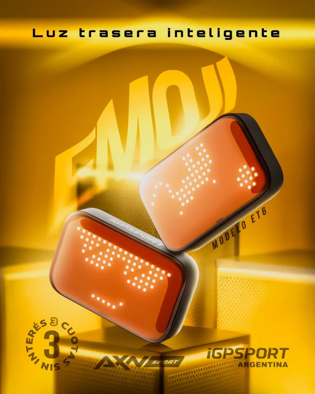🔥 NOVEDAD

La luz trasera que piensa por vos: iGPSPORT ET6 💡

Hecha para que pedalees con seguridad y estilo. Personalizá emojis, avisá tus giros y frenadas, y hacete ver de día o de noche con su brillo inteligente.

✨ Pantalla LED personalizable desde la app.
🚦 Luz de freno automática y sensores de movimiento.
🔄 Intermitentes automáticos sincronizados con tu GPS.
🔋 Batería USB-C de larga duración.
🌧️ Resistencia IPX7: impermeable ante cualquier clima.
📲 Función “Knock to Share”: compartí emojis con un toque.

Envío gratis + cuotas sin interés + despacho en 24 h.

¿Listo para iluminar cada salida?

#AXNSPORT #Ciclismo #iGPSPORT #LuzTrasera #BikeSafety #MTB #Ruta
