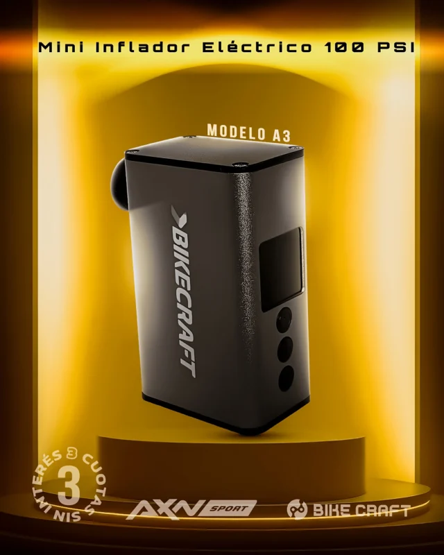 Mini Inflador Eléctrico Bike Craft A3 Mini Ultraliviano 100 PSI Pantalla LCD:

Compacto y potente, infla rápidamente neumáticos de bici, moto o auto.
Compacto y potente, infla rápido neumáticos bici, moto o auto.
Pantalla LCD con ajuste preciso.
Batería recargable, diseño ligero y portátil.

Envío gratis desde $49.999
3 cuotas sin interés con Visa/Mastercard
Hasta 12 cuotas fijas
10 % de descuento por transferencia o débito
Despacho en 24 h a todo el país
Garantía de expertos

Visitá axnsport.com y llevátelo hoy.

#BikeCraftA3 #InfladorEléctrico #CiclismoArgentina #AccesoriosBici #RodadaSegura #BikeGear #Portátil #InfladoPreciso #CyclingTools