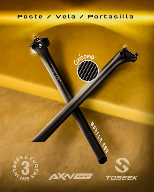 Mejorá tu bici: Portasilla veloz TOSEEK C60 / Offset 20 mm en fibra de carbono.

Ligero (≈ 140-180 g incluida la abrazadera), soporta hasta 120 kg. Tubo de carbono + abrazadera de aluminio; compatible con rieles redondos / ovalados.

Diseño offset para mejor postura; reduce tensión lumbar en rutas largas. Acabado mate/negro ideal para MTB o ruta.

📦 Promos vigentes: envío gratis si superás $49.999; pagos en 3 cuotas sin interés con Visa/Mastercard; hasta 12 cuotas fijas; 10 % de descuento por transferencia o débito; despacho en 24 h; garantía de expertos.

Visitá axnsport.com y conseguí el tuyo hoy.

#TOSEEK #C60Offset #PosteDeCarbono #CiclismoArgentina #BikeFit #MTB #Ruta #UpgradeBici #ComponentesPremium #LigeroPeroFuerte