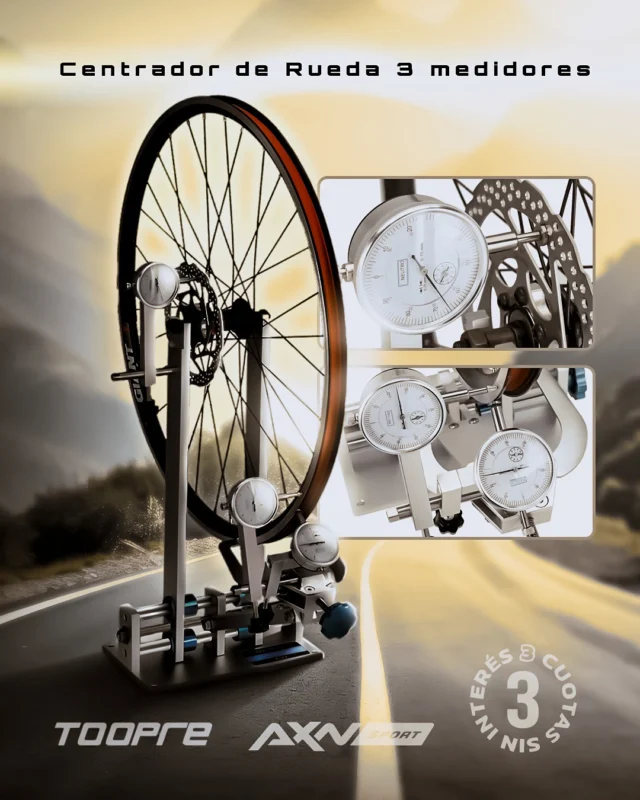 🔧 ¿Ajustás tus ruedas como un pro?
Con el Centrador de Ruedas con 3 medidores análogos, llevá tu taller (o tu rincón de mecánica en casa) al siguiente nivel. 🛠️

📏 Medición precisa de desviación lateral, radial y del buje.
💪 Estructura robusta y estable
🔁 Compatible con ruedas de MTB, ruta o gravel
🧰 Ideal para ciclistas exigentes, bicicleterías y técnicos

🛒 Encontralo ahora en 👉 axnsport.com

📦 Envío GRATIS a todo el país
💳 3 cuotas sin interés con Visa y Mastercard
💰 Descuento por transferencia o en 1 pago

#AXNSPORT #toopre #axnsportok #CiclismoArgentina #MecánicaBici #RuedasPerfectas #BikeLife #Ciclistas #TallerBici #WheelTruingStand #MTB #Ruta