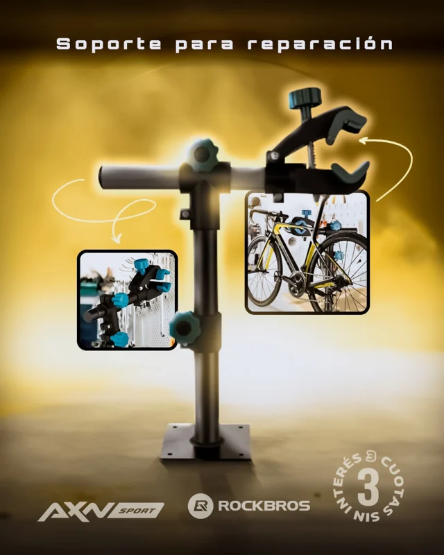¡Dale a tu taller el upgrade que merece! 🛠️
Presentamos el soporte Rockbros MP-01: rotación 360°, ajuste telescópico, abrazadera ABS que no daña tu cuadro y carga hasta 25 kg. Ideal para ruta, MTB o plegables, con instalación rápida y solo 2,55 kg de peso.

🚚 Envío GRATIS > $49.999
💳 3 cuotas sin interés o hasta 12 fijas
💰 Descuento por pago en 1 cuota/transferencia
🚀 Despacho 24 hs a todo el país

Descubrilo y compralo en ➡️ www.axnsport.com

#Rockbros #BikeRepair #Ciclismo #MantenimientoBici #AXNSport #DIYBike #biciesvida