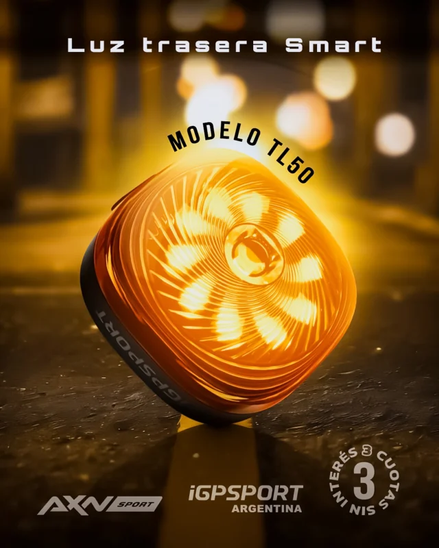 TL50, la luz trasera inteligente de iGPSPORT que hace que siempre te vean.

✨ 6 modos (Rueda Luminosa, Flash y Fijo) para ciudad o ruta.
🔋 Hasta 26 h de autonomía para salidas largas.
🚦 Arranque/detención y brillo automáticos según tu marcha.
📡 Sincronización con ciclocomputador y app para control desde el manubrio.
🔀 Compatible con control SHIMANO Di2 para cambiar modos sin soltar las manos.

En AXNSPORT: envío gratis desde $49.999, 3 cuotas sin interés, 12 fijas, 10 % por transferencia y despacho en 24 h.

¡Sumala a tu bici en nuestra web!

#AXNSPORT #Ciclismo #iGPSPORT #LuzTrasera #BikeSafety #MTB #Ruta