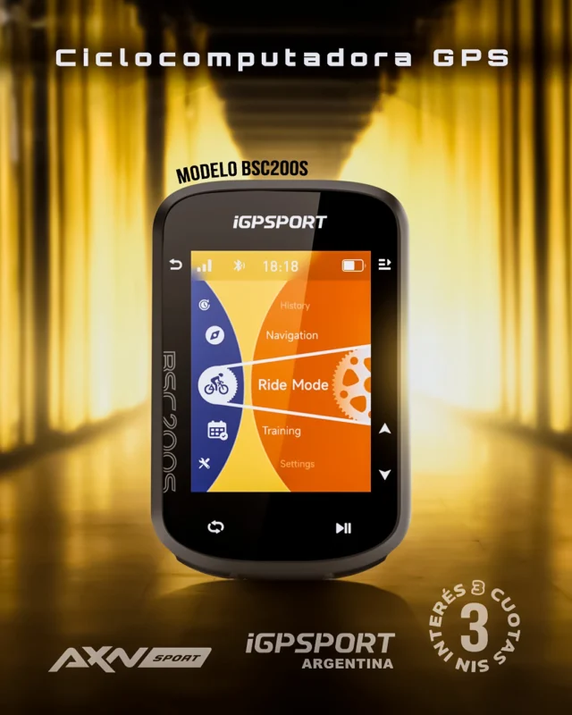 ¿Todavía no conocés la novedad exclusiva de AXNSPORT?: la Ciclocomputadora iGPSPORT BSC200 GPS. Un compañero de ruta imprescindible. 🛣️

📈 Registra velocidad, altitud, pendiente, y más, todo en tiempo real.
Además, planifica y ejecuta recorridos con máxima precisión gracias a su función de navegación avanzada. ¡Con BSC200, cada ruta es un nuevo desafío! 🚀

🔋 Su batería de 600 mAh te acompaña durante 30 horas, y con la aplicación iGPSPORT, podés analizar y compartir tus métricas. ¡Ideal para mejorar cada día!

🎁 ¿Qué incluye? El ciclocomputador BSC200, un soporte estándar y manual de usuario. Todo pensado para que solo te preocupes de pedalear.

¿Listo para llevar tu pasión por el ciclismo al próximo nivel?

Llevate el tuyo ahora desde axnsport.com y pagalo en hasta 3 cuotas sin interés con tarjetas bancarias Visa y Mastercard. 💳

Aprovecha descuentos por pago con transferencia bancaria o en 1 cuota con tarjeta! 😍
Envío gratuito a todo el país. Apurate mientras hay stock. 💥

#Ciclismo #iGPSPORT #BSC200 #AXNSPORT #NovedadEnArgentina #iGPSPORTArgentina #AXNSPORTOK 🇦🇷