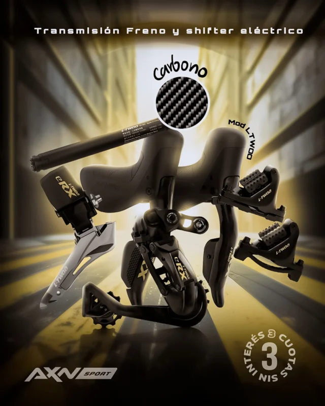Estrená el grupo L-TWOO eRX 2x12 hidráulico + electrónico: cambio semiwireless, frenos hidráulicos, diseño con carbono y aluminio.
Cada palanca pesa ~225 g, calipers ~128 g, con sistema “Continuous Release” para cambios múltiples simultáneos.

Envío gratis desde $49.999
3 cuotas sin interés con Visa/Mastercard
Hasta 12 cuotas fijas
10 % de descuento por transferencia o débito
Despacho en 24 h a todo el país
Garantía de expertos

Visitá axnsport.com y actualizá tu transmisión para repetir salida tras salida.

#LTWOOeRX #Grupo2x12 #CiclismoArgentina #BikeTech #TransmisiónHidráulica #CambioElectrónico #UpgradeBici #ComponentesPremium