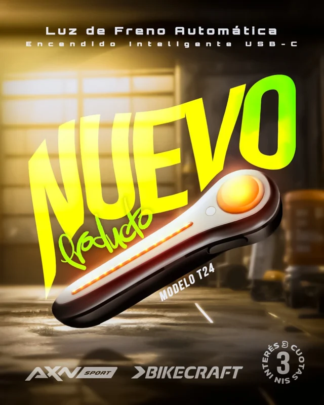 🔥Nuevo lanzamiento: la luz trasera BikeCraft T24 que se activa al frenar y se enciende sola.

Ideal para tus salidas y entrenamientos: más visibilidad cuando frenás, cae el sol o entrás a un túnel.

🔴 Sensor de freno automático
💡 Encendido inteligente
🔋 Hasta 10 h de autonomía
⚡ Carga USB-C
🌧️ IP64 y solo 29 g

Envíos gratis en compras superiores a $49.999, 3 cuotas sin interés, hasta 12 cuotas fijas y 10 % off por transferencia o débito.

Comprala hoy en AXNSPORT antes de que se agote. 😎

#AXNSPORT #Ciclismo #BikeCraft #Luces #LuzTrasera #SeguridadCiclista #MTB #Ruta