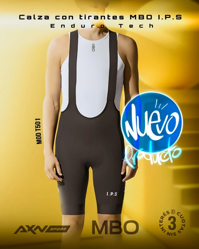 🔥 Nuevo lanzamiento AXNSPORT: la calza con tirantes MBO I.P.S Enduro Tech lista para tus rutas largas.

Pensada para ciclismo de resistencia, combina comodidad, soporte y durabilidad en cada salida.

⚙️ Rango recomendado: 20 a 35 °C
🧵 80 % nailon, 20 % elastano
🪶 210 g/m² y 180 g
🇮🇹 Tejido SITIP con badana EIT Explorer Hybrid

3 cuotas sin interés, hasta 12 cuotas fijas, 10 % de descuento por transferencia, despacho en 24 horas y envíos gratis desde $49.999.

¿Ya la viste en la web?

#AXNSPORT #Ciclismo #MBO #CalzaConTirantes #Ruta #Gravel #MTB