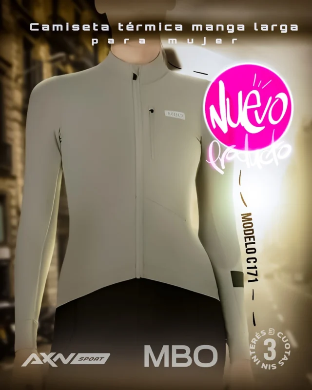 La camiseta térmica MBO de manga larga para mujer C171 te abriga y respira en cada salida.

Ideal para otoño e invierno, mantiene el confort cuando baja la temperatura y el ritmo sube.

🔥 Forro polar interior
💨 Alta absorción y transpirabilidad
🌡️ Rinde de 10 a 22 °C
🎒 3 bolsillos y 1 con cierre
✨ Detalles reflectantes
🔒 Cierre YKK completo

Envíos gratis en compras superiores a $49.999, 3 cuotas sin interés y despacho en 24 horas. ¿La sumás a tus salidas?

#AXNSPORT #Ciclismo #MBO #CamisetaTermica #CiclismoMujer #Ruta #Gravel #MTB