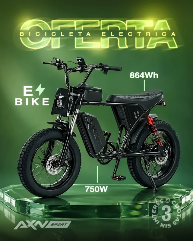OFERTA: Bicicleta Eléctrica X7 Taoci 750W, no necesita seguro o licencia de conducir! AHORA 25% OFF 🔥

🔋 Batería extraíble 48V 18Ah 864Wh
⚡ Motor de buje 48V 750W
📟 Display LCD M5 con velocidad y modos
🛞 Fat tires 20x4.0 y doble suspensión
🛑 Frenos a disco hidráulicos duales
🔄 Shimano 7 velocidades

Envíos gratis en compras superiores a $69.000 y 3 cuotas sin interés.

Tu nuevo modo de transporte te espera! llevatelo ahora.

#AXNSPORT #Ciclismo #Taoci #BicicletaElectrica #eBike #FatBike #MTB #Gravel
