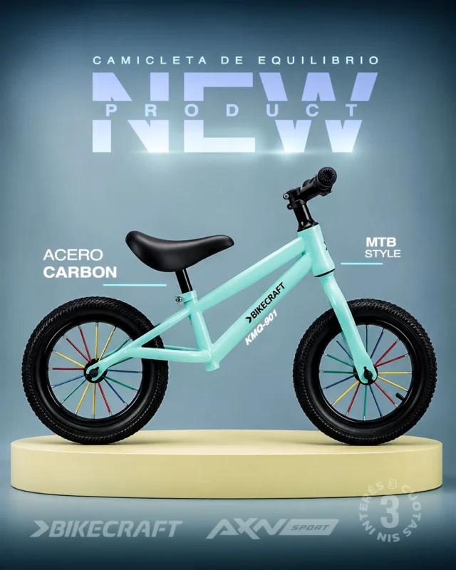 🚨 LANZAMIENTO | CAMICLETA KMQ-901

Sus primeras aventuras sobre dos ruedas empiezan acá.

La KMQ-901 está pensada para que los más chicos desarrollen equilibrio, coordinación y confianza antes de pasar a una bicicleta con pedales.

🚲 Cuadro de acero al carbono liviano y resistente 
⛰️ Geometría MTB con plataforma para apoyar los pies 
🎯 Stem de aluminio tipo Ahead 
🔧 Cierre rápido para regular el asiento sin herramientas 
🛞 Rodado 12” con llantas de rayos y ruedas con cámara

💳 3 cuotas sin interés 
💰 10% OFF por transferencia o débito 
🚚 Envíos gratis en compras superiores a $69.900

👉 Descubrila en axnsport.com

#AXNSPORT #Ciclismo #Camicleta #BicicletaInfantil #BalanceBike #MTB #CiclismoInfantil
