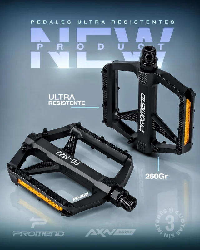 🚨 LANZAMIENTO | PROMEND PD-M22

Un pedal resistente, confiable y accesible para renovar tu bici.

💪 Cuerpo de nylon composite ultra resistente 
⚙️ Eje de cromo para soportar el uso diario 
🚲 Diseño pensado para acompañarte tanto en ciudad como en tus salidas 
💰 Una opción económica para mejorar tus pedales sin gastar de más

Además:

💳 3 cuotas sin interés 
💰 10% OFF por transferencia o débito 
🚚 Envíos gratis en compras superiores a $69.900

👉 Encontrá los nuevos Promend PD-M22 en axnsport.com

#AXNSPORT #Ciclismo #Promend #Pedales #MTB #BikeComponents #AccesoriosCiclismo